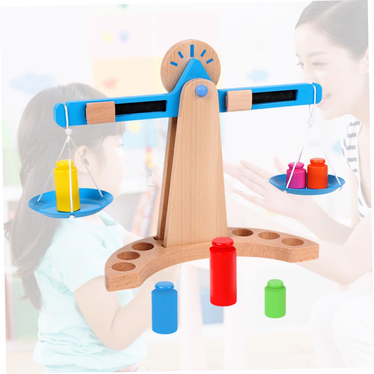 Balancín de Madera Educativo para Niña Juguete Didáctico de Equilibrio para Desarrollo Creativo Material Seguro y Duradero Regalo para Aprendizaje Temprano