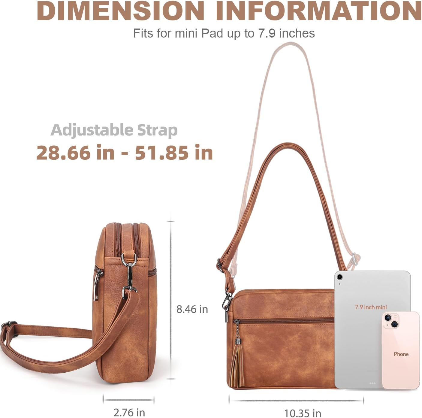 SYTRAH Crossbody Bags for Women, Lightweight Medium Crossbody Purse, Soft Leather Purses for Women Shoulder Handbags - Image 5