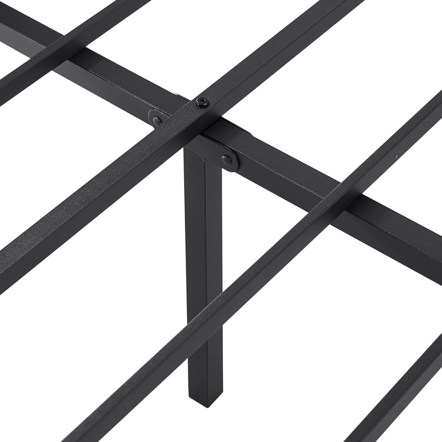 VECELO Full Size Metal Platform Bed Frame with Wooden Headboard,Sturdy Steel Slats Support/Matress Foudation/No Box Spring Needed(Grey Slate)