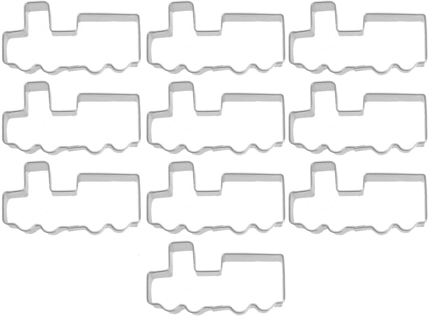 Nagao Cookie Cutter, Stainless Steel, Train, Set of 10