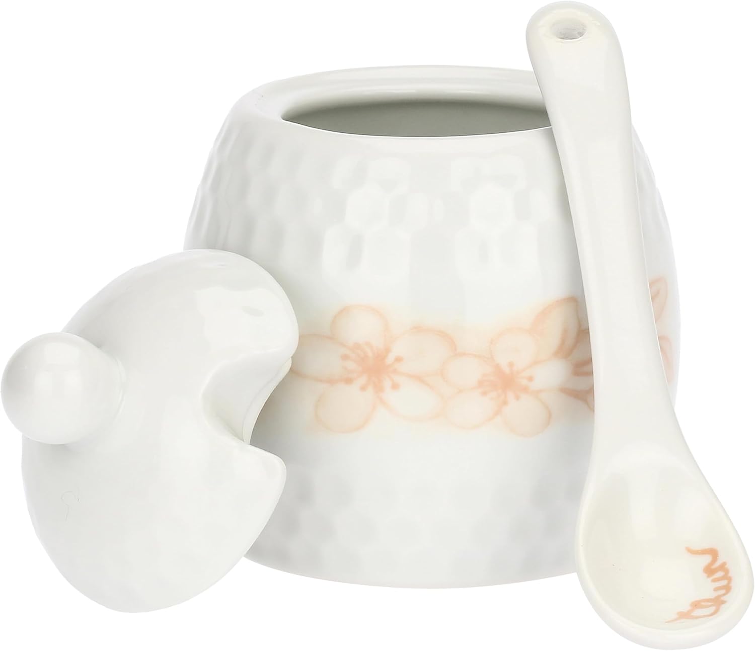 THUN - Mini Sugar Bowl with Spoon - Porcelain - Collection Bomboniera - 50 ml - 6.8 x 9.5 cm