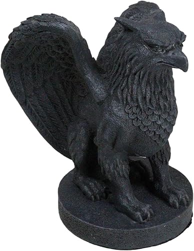 Vista 6 de Ebros Gift Estatua mítica de gárgola de león, grifo, águila, león, estatua de resina sintética para decoración del hogar, 6.75 pulgadas de alto