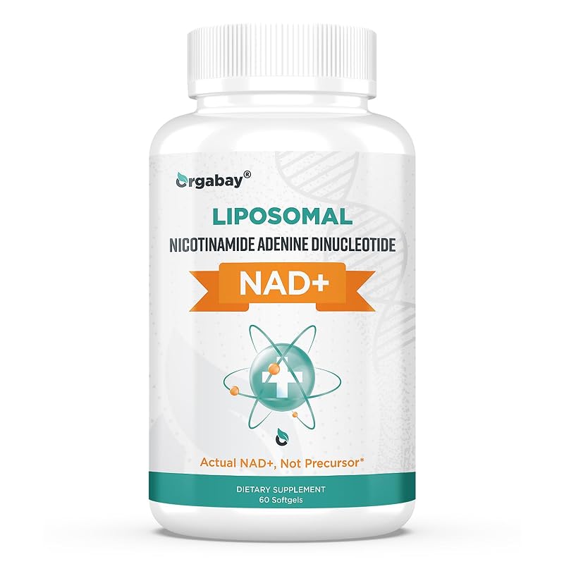 Orgabey Suplemento para energia NAD+ lipossomal com TMG 500 mg + 250 mg, 60 cápsulas gelatinosas