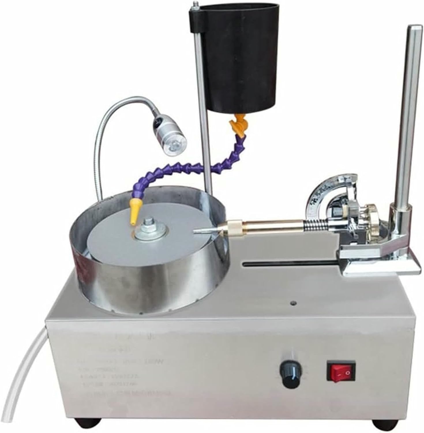 Jade Grinding Polishing Machine Jewelry Power Polishers Jade Grinding and Polishing Machine Stepless Speed Gemstone Grinding Machine Rock Polisher Tumbler Kit Flat Grinder