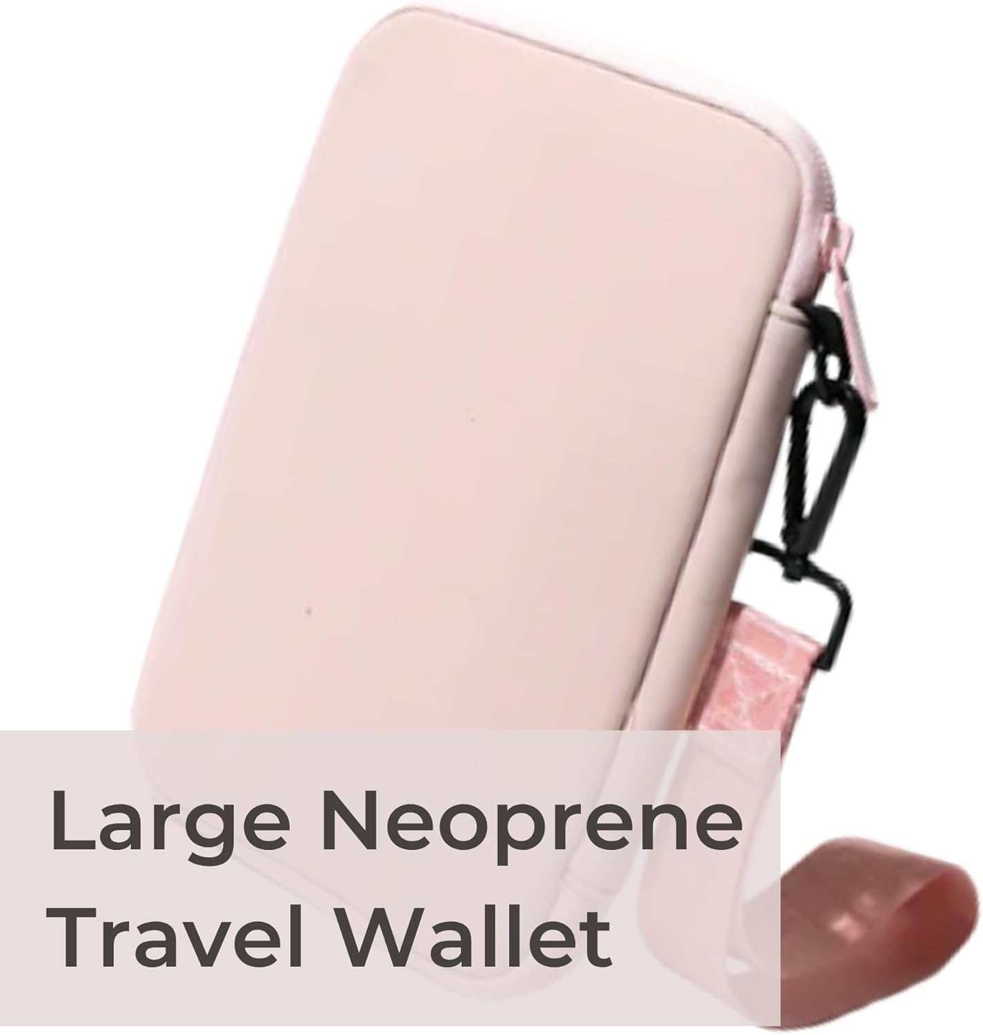 POPUPS Passport Travel Wallet for Women - Large Multiple Document Organizer and Holder with Wristlet (Pretty Pink)