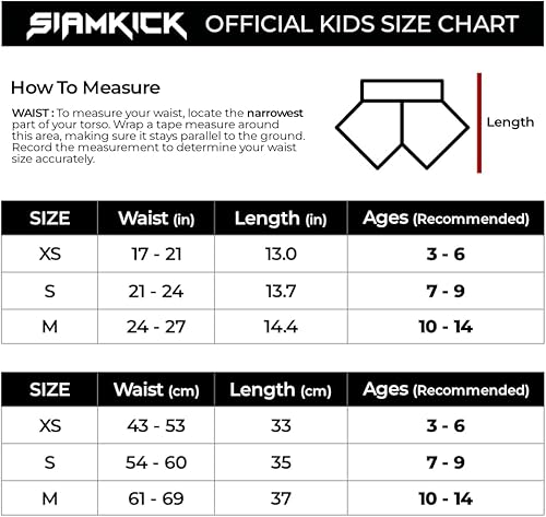 Miniatura 5 de Pantalones cortos ligeros de Muay Thai para niños (4 años a 12 años) boxeo, kickboxing, artes marciales mixtas, entrenamiento para niños y niñas