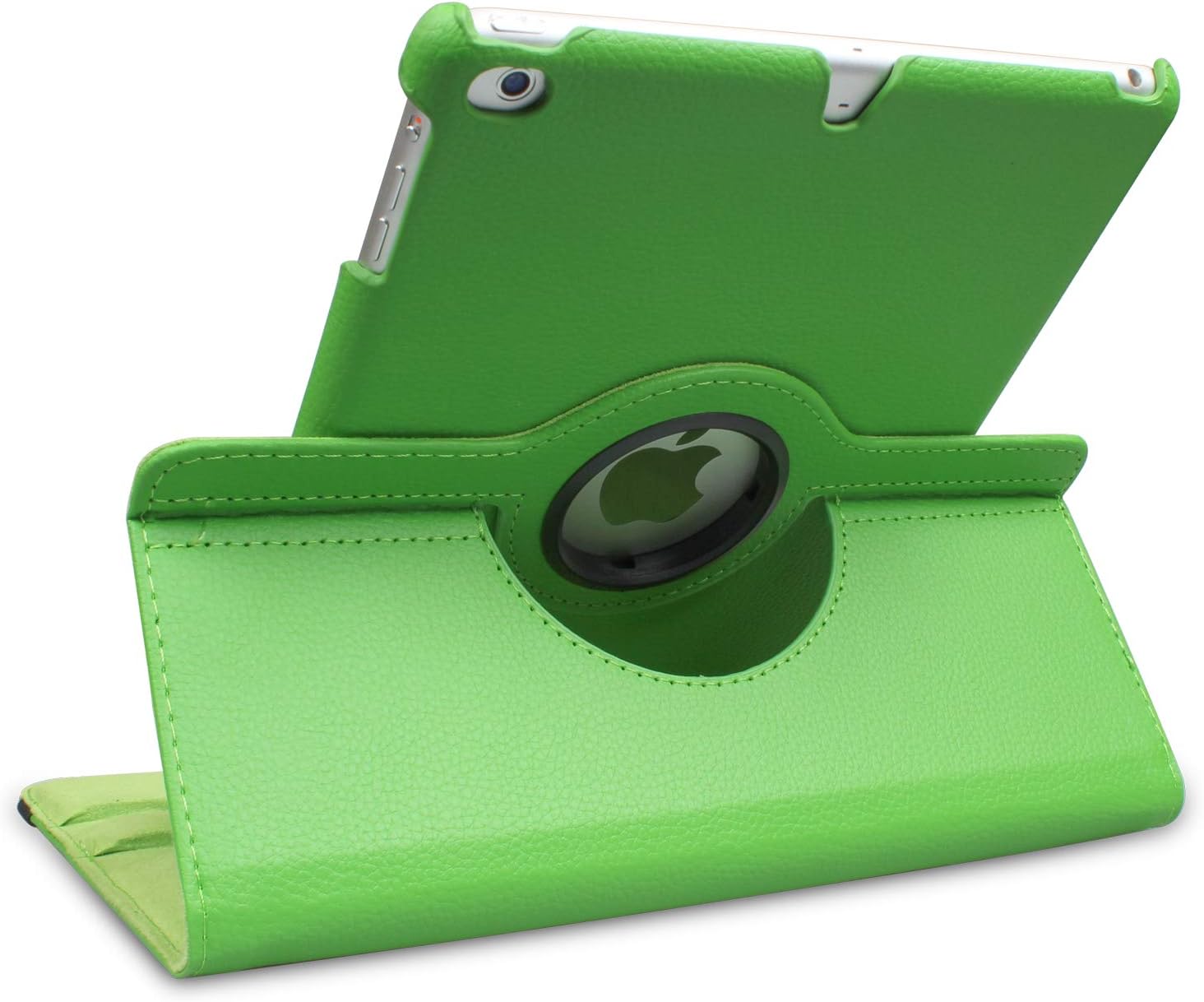 iPad 9.7 inch 2nd 3rd 4th Generation Case with Screen Protector and Stylus - Model A1395 A1416 A1458 -, 360 Degree Rotating Stand, Auto Sleep Wake, Shockproof, Scratchproof - MD510LL/A (Green)