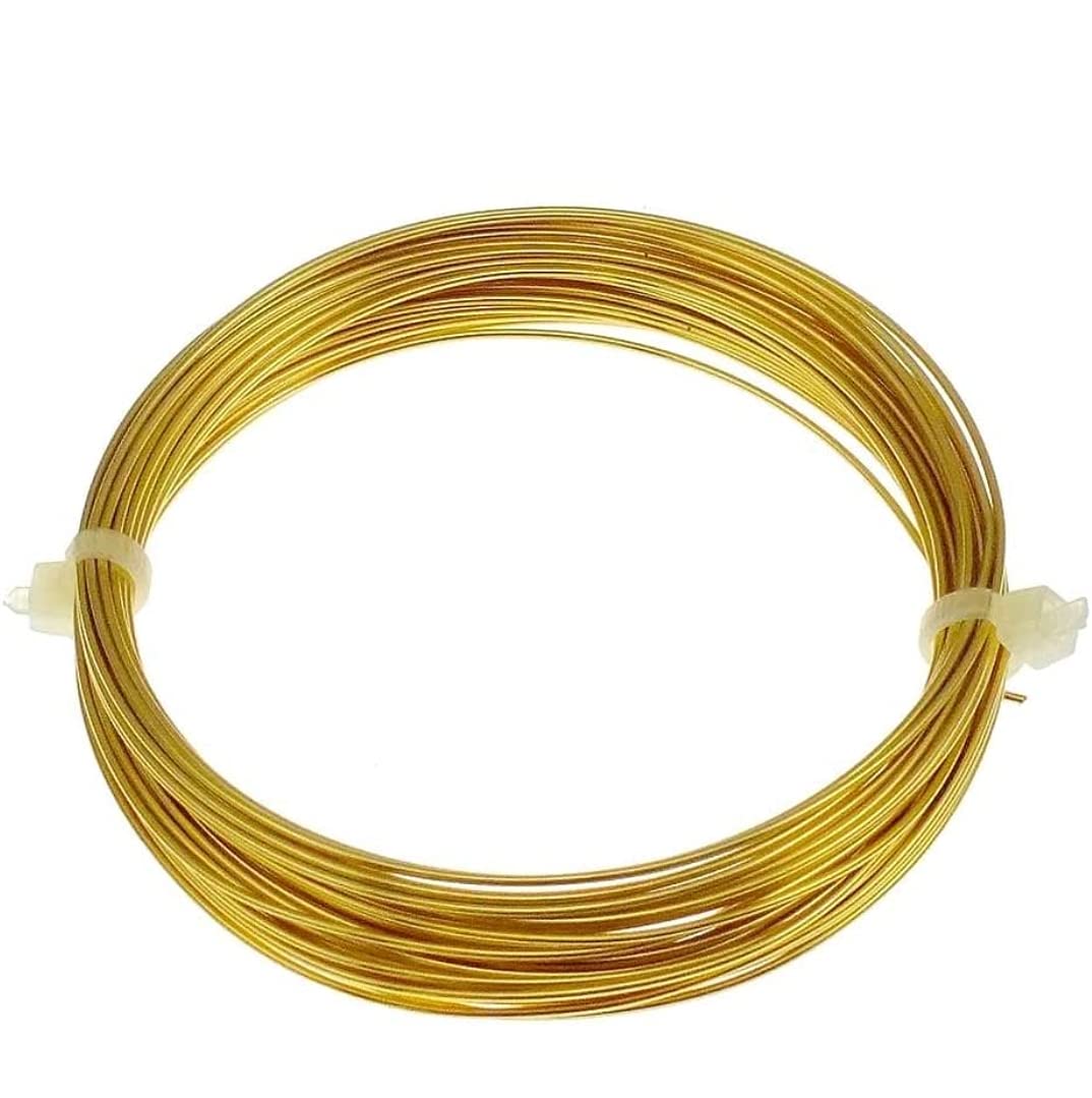 33 Feet Craft & Modelling wire for model making and multi purpose use (Brass, 22 Gauge /0.73 mm)