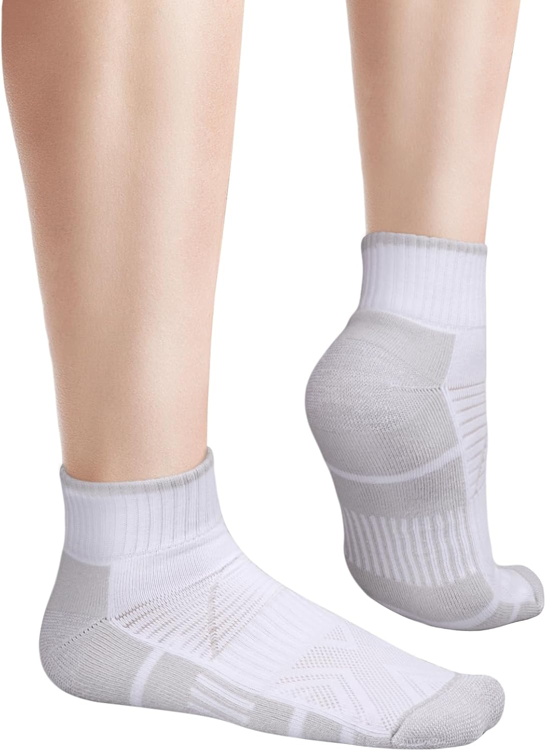 YUEDGE Men's Ankle Socks For Men Anti Blister Cushioned Gym Golf Athletic Running Socks Moisture Wicking Quarter Mens Socks - Image 2