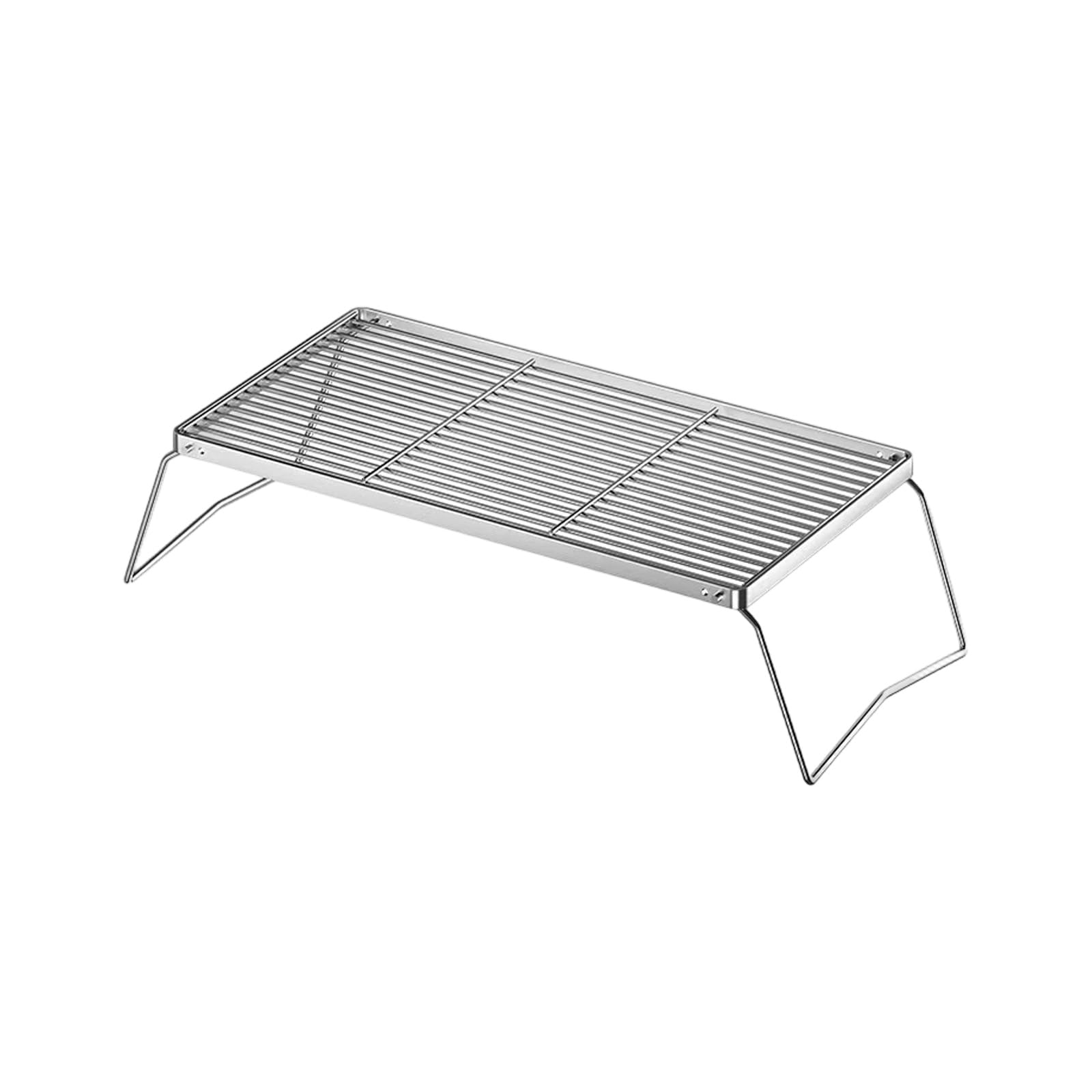 Portable Stainless Steel Folding BBQ Grill Stand for Outdoor Cooking and Camping Furnaces Brackets