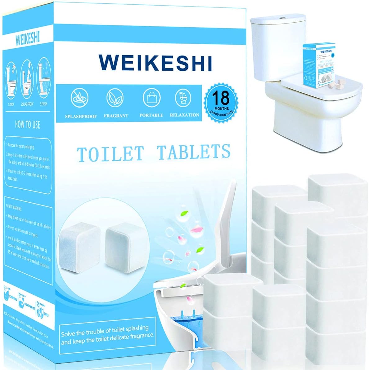 Toilet Bombs, 2in1 Toilet Tablets Prevent Poop from