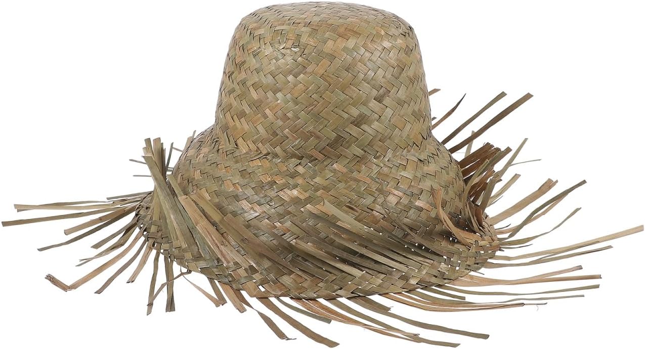 Gatuida Straw Hat Hawaii, Beachcomber Hat for Beach Themed Party, Hand-Woven Decorative Tropical Hawaiian Luau Cap, 14.17 x 14.17 x 5.11 Inches