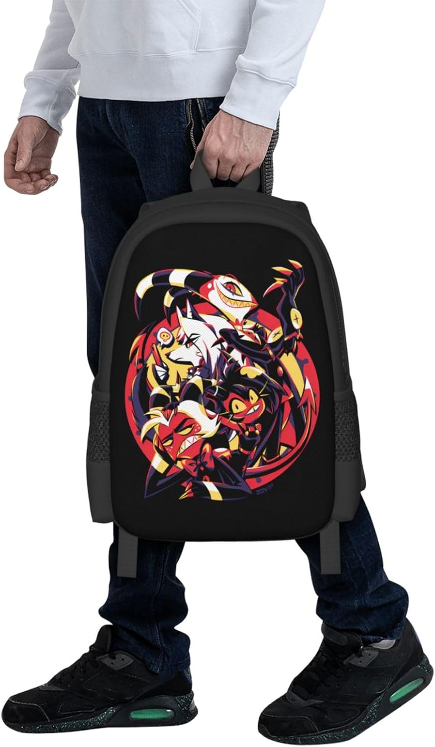 Helluva Boss Backpack,3d Print Laptop Backpack Lightweight Casual Daypack Bookbag 16.5 In, Black