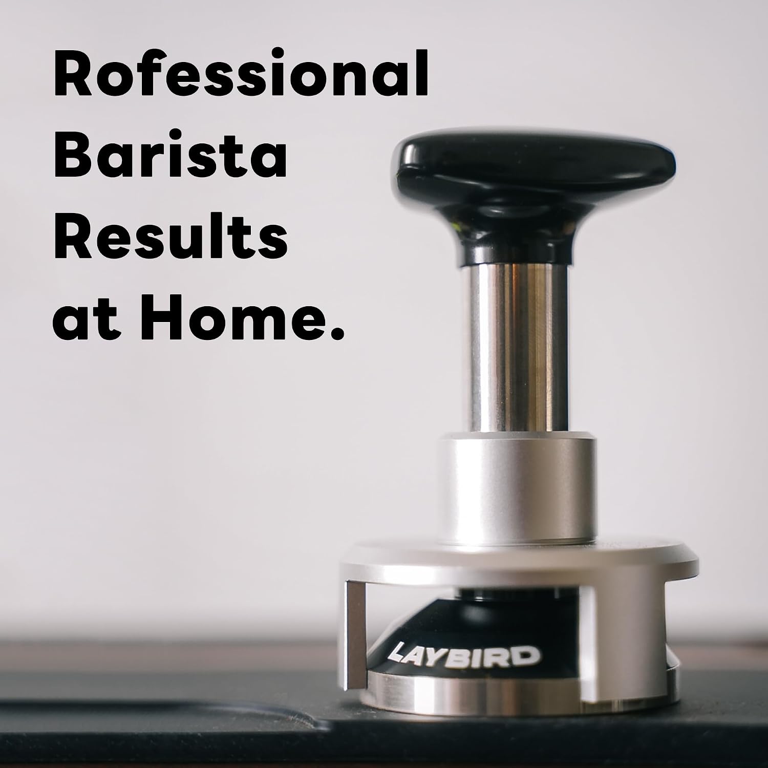 TriPress Espresso Tamper 53.3–54mm, 25lb Constant Pressure Spring Loaded Coffee Tamper with 90° Leveling Guard, Zero-Residue Design and Threaded Base for Espresso Portafilter