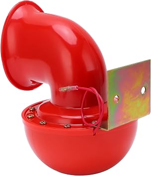 Car Horn, 12 V 150db Red Air Horn Electric Horn Cow Sound Metal Horn for Truck Train Boat Motorcycle Car