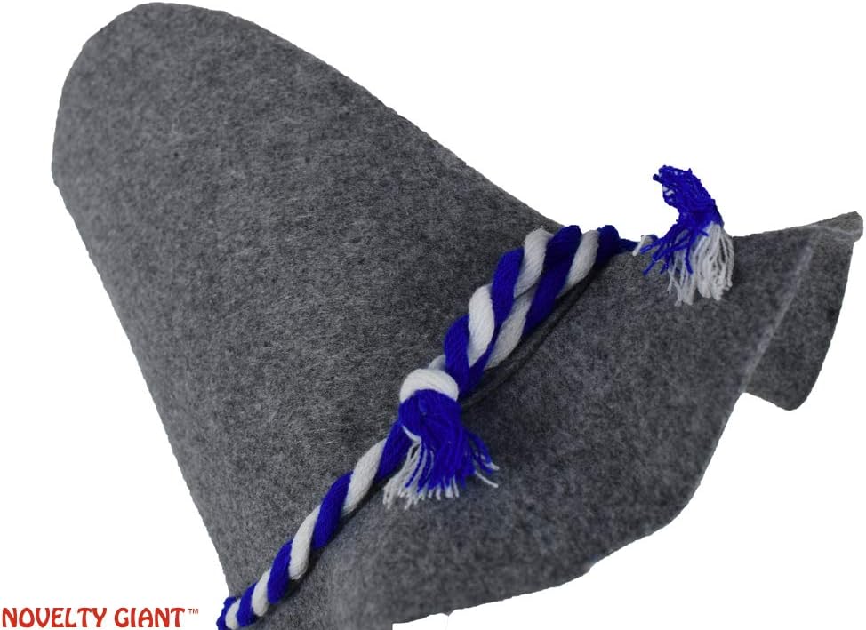 Adult Hillbilly Hobo Scarecrow Oktoberfest Grey Peasant Hat