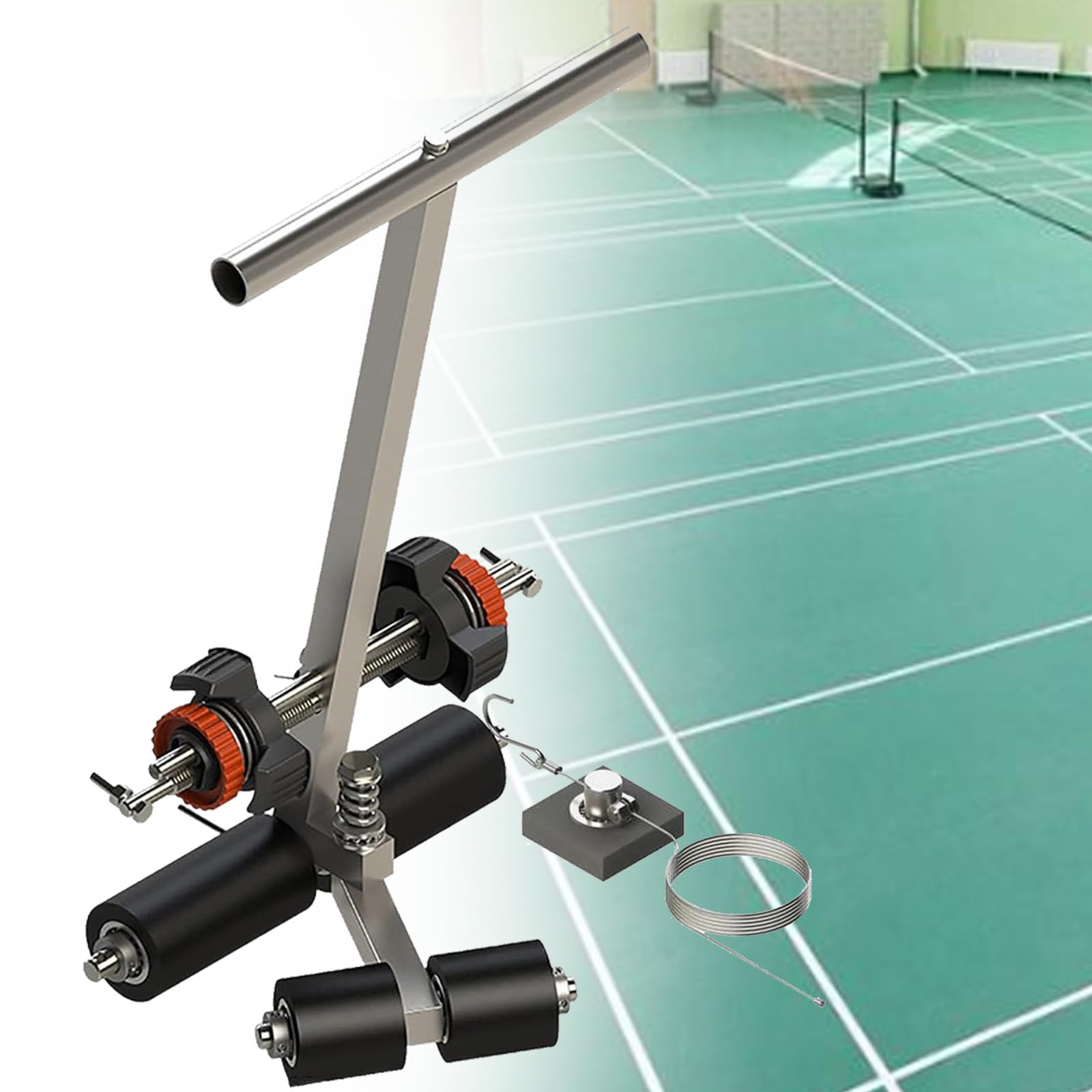 asdchZen Double Lines Striping Machine, Lane Marking Applicator, Adjustable Spacing, For Floor, Tile, Concrete, Asphalt,Round