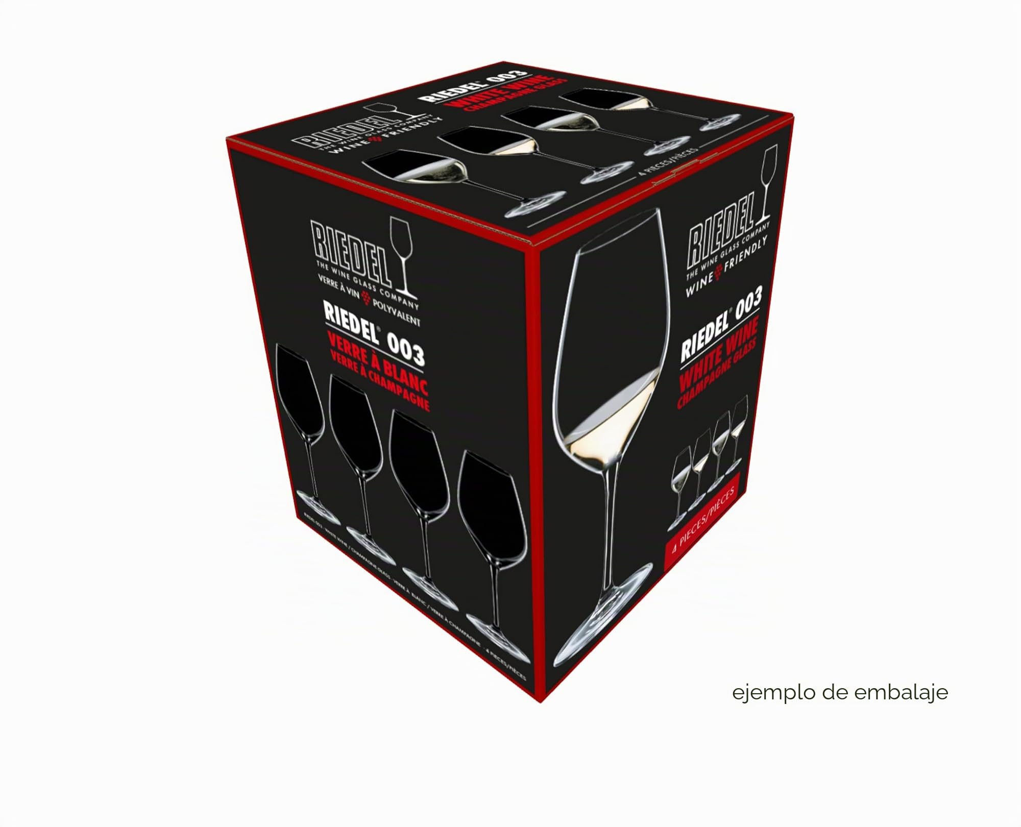Riedel Wine Friendly Vino Blanco Champagne 003 Juego de 4 Copas de Vino Champagne