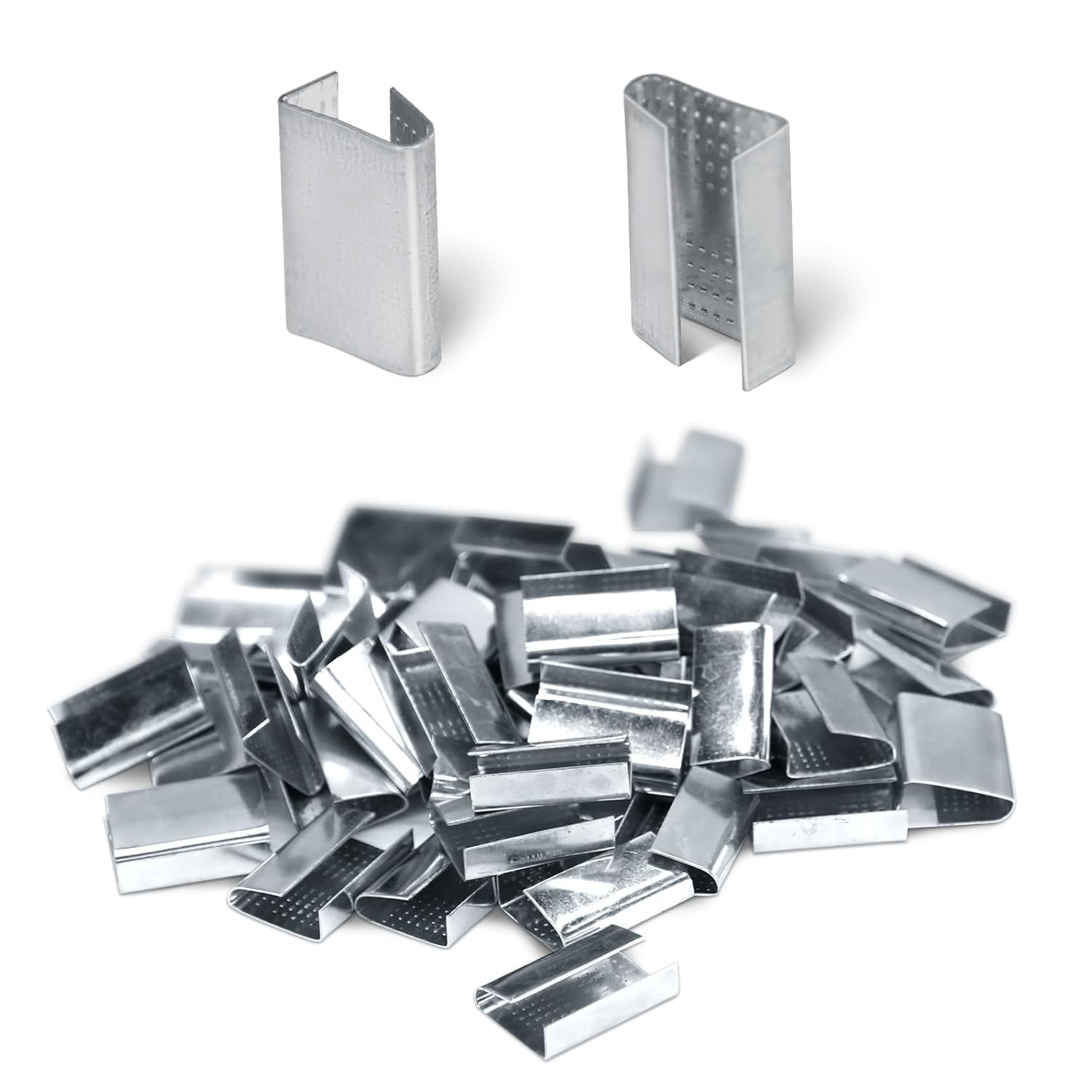 Open Serrated Strapping Seals for 5/8" Polyester Poly Polypropylene Strap Pallet Banding Clips(1000)