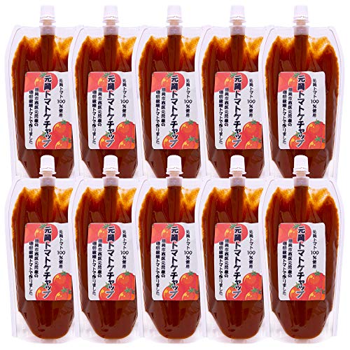 コックソース 元岡トマトケチャップ 福岡市元岡産トマト 化学調味料無添加 手作り (300g×10個)