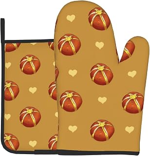 Buttered Bread Oven mitt and potholder Set a 2-Piece Kitchen Set Perfect for Cooking and Baking