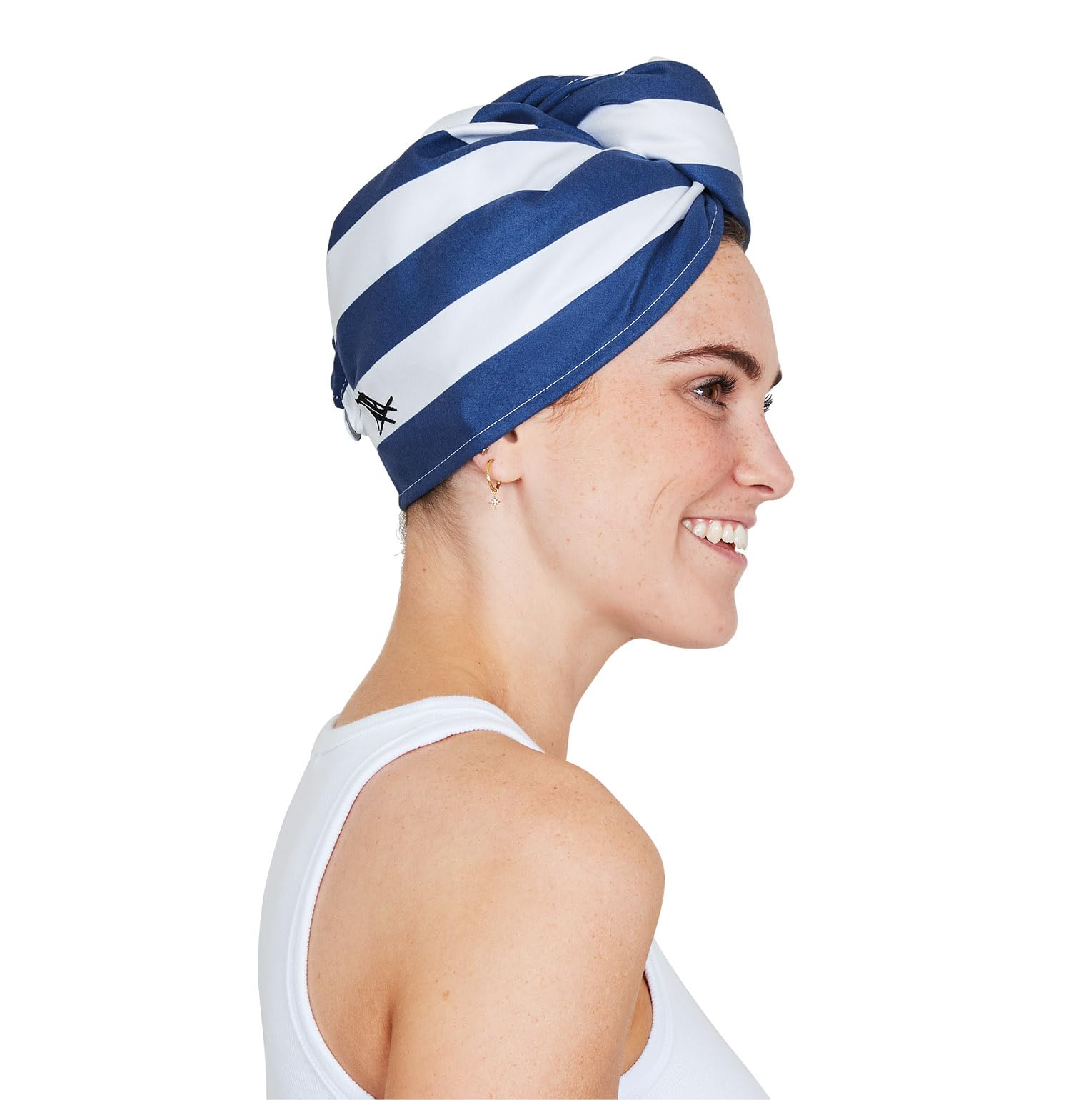 Dock & Bay Turban Hair Towel - For Home & the Beach - Super Absorbent, Quick Dry - Whitsunday Blue