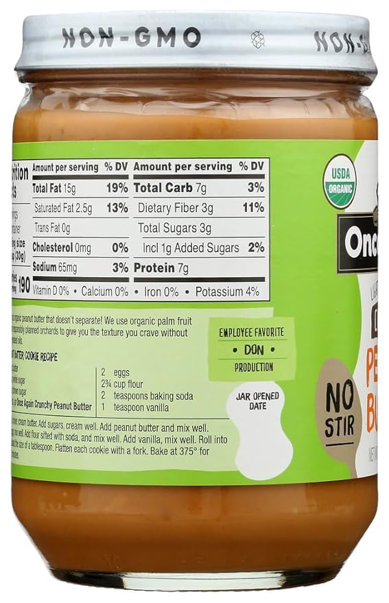 Mantequilla de Maní Crujiente Orgánica 16 Oz Pack de 12 miniatura 2
