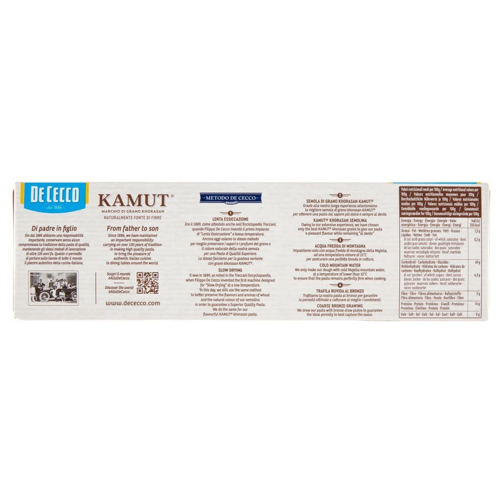 20x De Cecco nudeln Pasta Spaghetti N. 12 Kamut Marke von Khorasan-Weizen 500g + Italian Gourmet polpa 400g