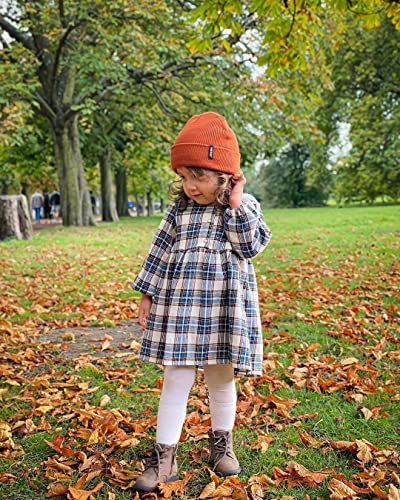 Furtalk Toddler Knitted Winter Hat Boys Girls Acrylic Beanie Hat Baby Kids Cuffed Winter Hats,Dark Orange #TOP4