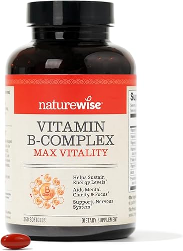 NatureWise Complejo de vitamina B para mujeres y hombres con ácido fólico biotina B1 B2 B3 B6 B12 Apoya la energía celular y la claridad mental
