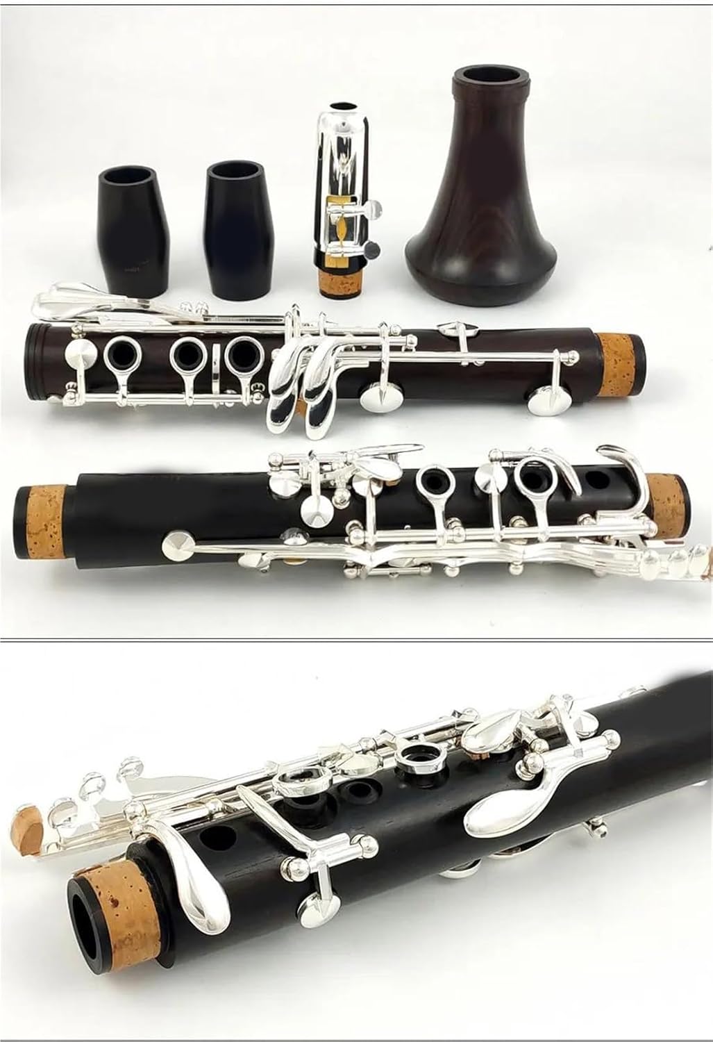 Ebony Clarinet Bb Silver Plated 17 Keys M601 Clarinet