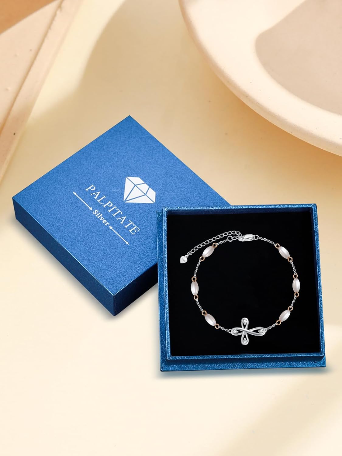 Palpitate Pearl Cross Bracelets 925 Stelring Silver Dainty Cross Bracelet Jewelry Gifts for Women