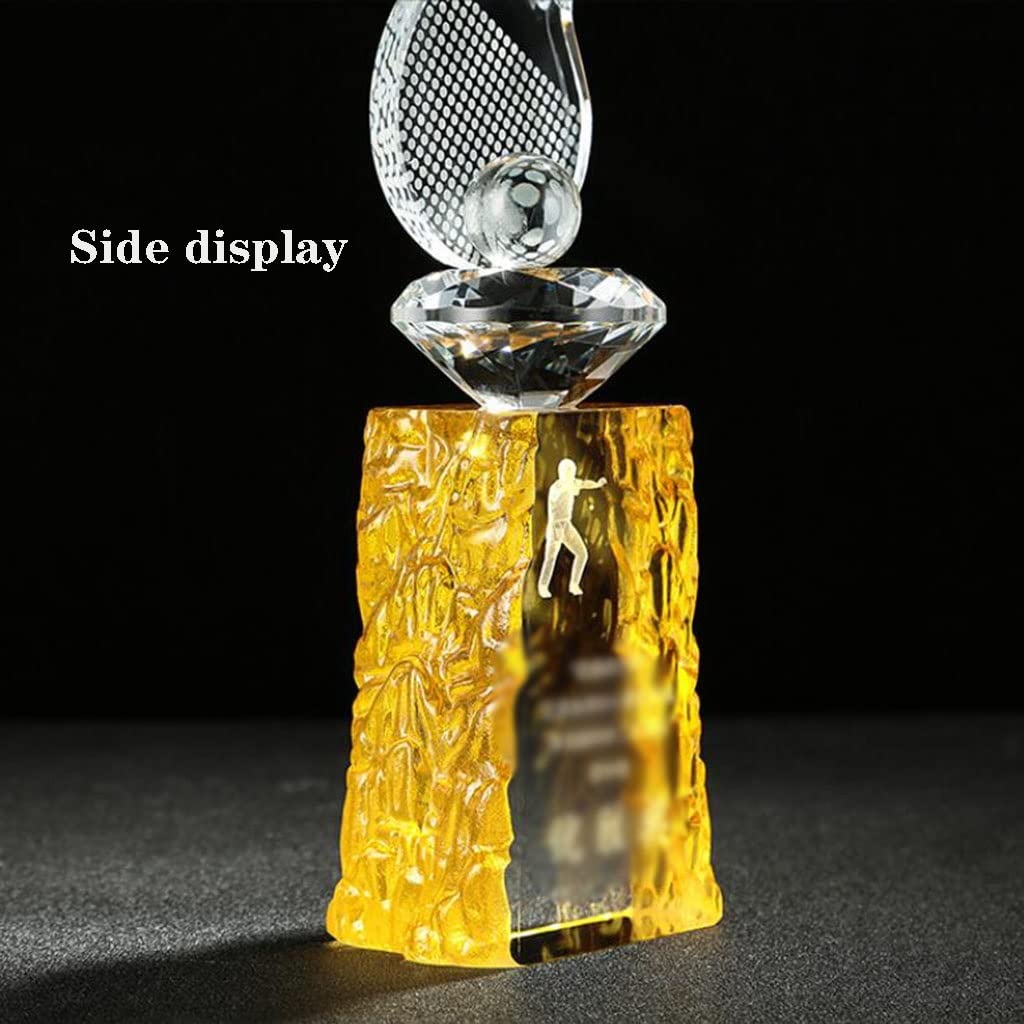 Mobkid Trofeo De Cristal De Tenis De Mesa Creativo Trofeo del Club De Tenis De Mesa Trofeo De Premio De La Competencia De Juegos Trofeo Conmemorativo Grabado