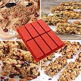 Webake Czekoladowe płatki śniadaniowe Granola batony energetyczne forma 2 opakowania 8 otworów duża prostokątna silikonowa forma do pieczenia muffinek masło brownie chleb kukurydziany sernik budynek mydło ciasto