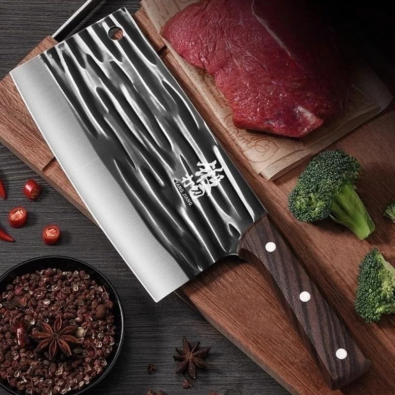 Meat Cleaver,Cleaver Knife 7.5 Inch Vegetable Knife Household Chopping Knives Kitchen Ultra Sharp Slicing Cleaver Hand-forged Machete