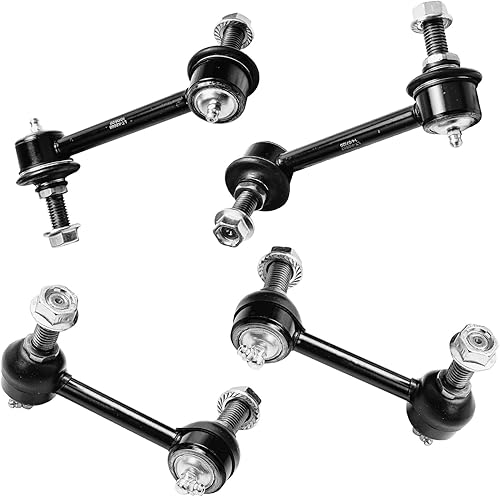Miniatura 97 de Detroit Axle - 4 barras estabilizadoras para Jeep Grand Cherokee Commander 2005-2010 2006 2007 2008 2009 de repuesto delantero y trasero