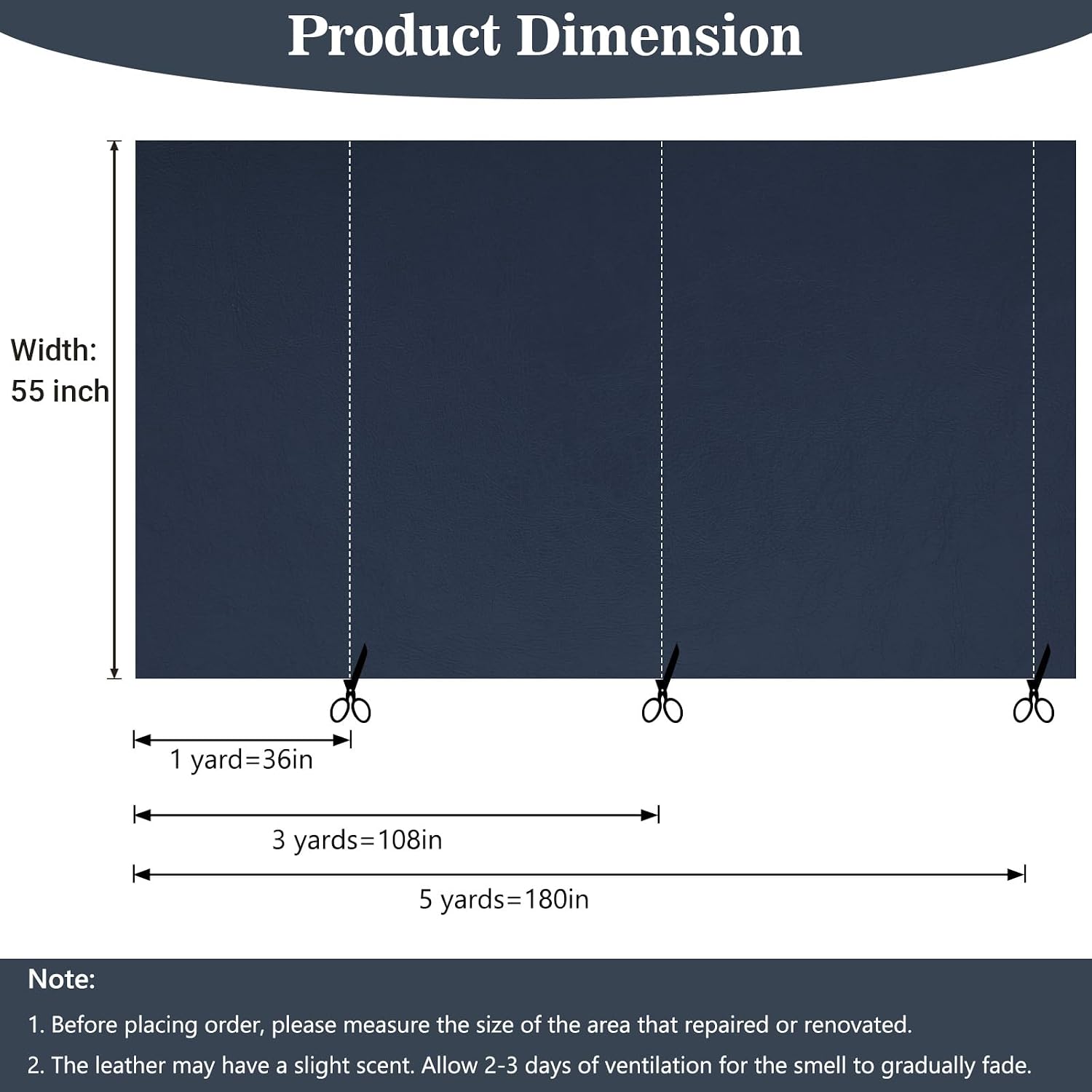 Glossy Faux Leather Fabric, 55" Wide 1.0mm Thicken Upholstery Fabric by The Yard Soft Marine Vinyl Fabric Glossy PU Leather Sheets for Crafts Sewings Bag Wallets Cushions, 3 Yard Navy Blue