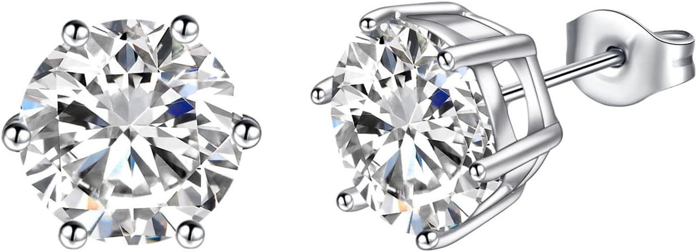 Diamond Stud Earrings for Women Cubic Zirconia Sparkling Luxurious Gift Ready Jewelry