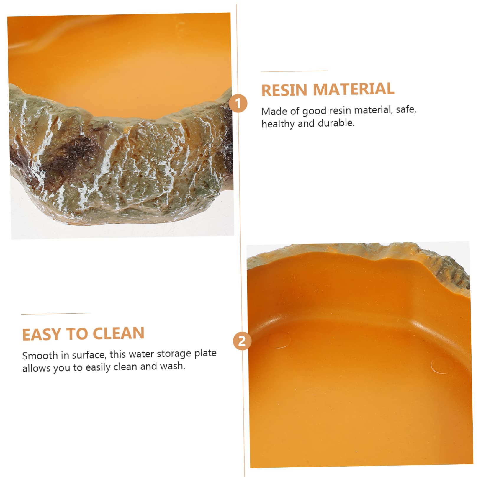 BESPORTBLE 3piezas Tazón De Alimentación para Reptiles Cuenco De Agua para Tortugas Decoración De Terrario Comedero para y para Reptiles y Anfibios