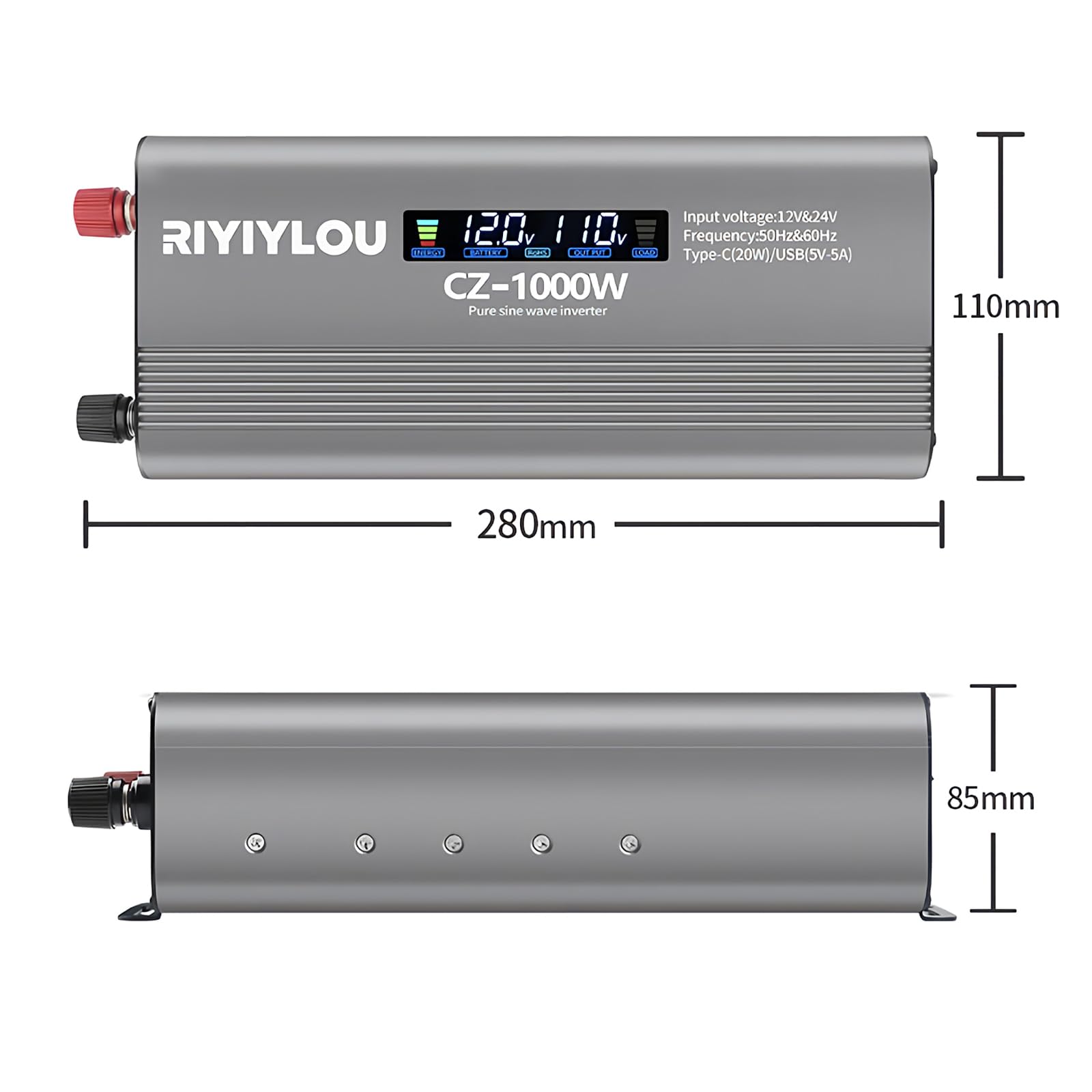 Amazon.co.jp: 純正弦波インバーター 1000W (瞬間2000W対応) 50Hz/60Hz