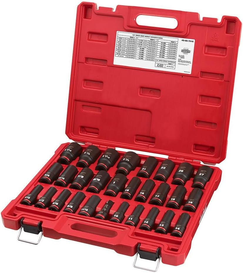 Milwaukee Electric - 29PC IMP Duty 1/2DR SAE Metric DP 6-PT Socket SE