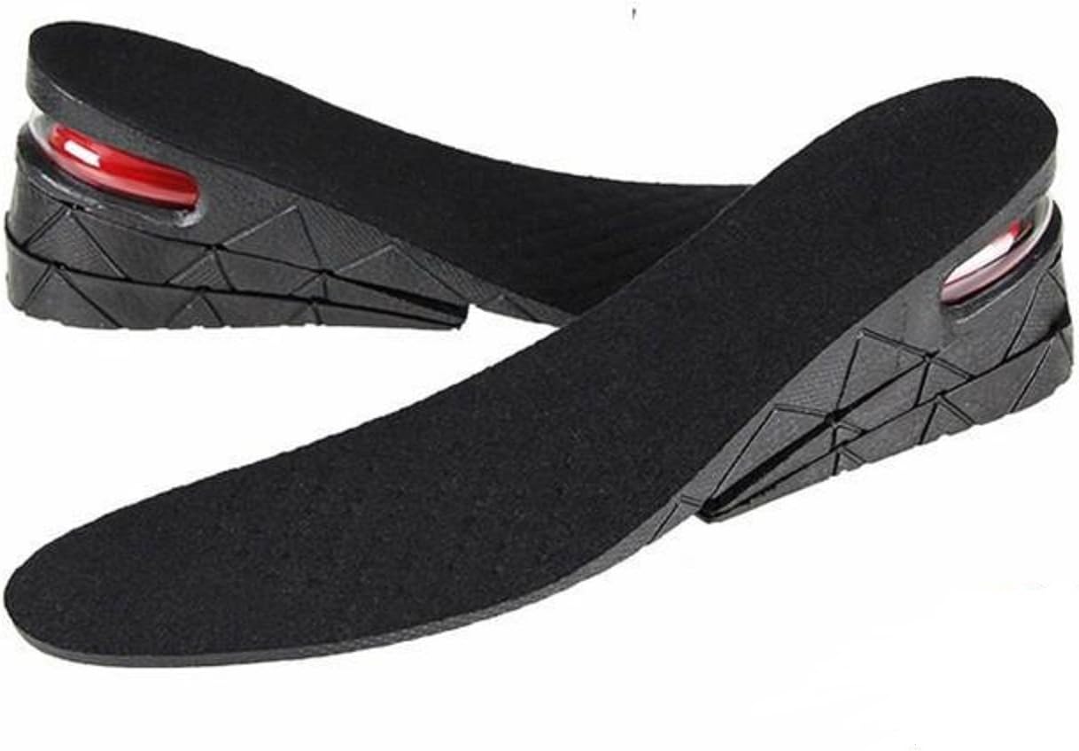 High Quality Kaxa Air Cushion Height Increase Elevator Shoes Insole Lift Kit for Men and Women (3 Layers, Black)