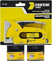 Grampeador 4mm -8mm Para Tapeçaria Tapeceiro Estofado Moldura + 2000 Grampos 8mm