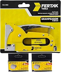 Grampeador 4mm -8mm Para Tapeçaria Tapeceiro Estofado Moldura + 2000 Grampos 8mm