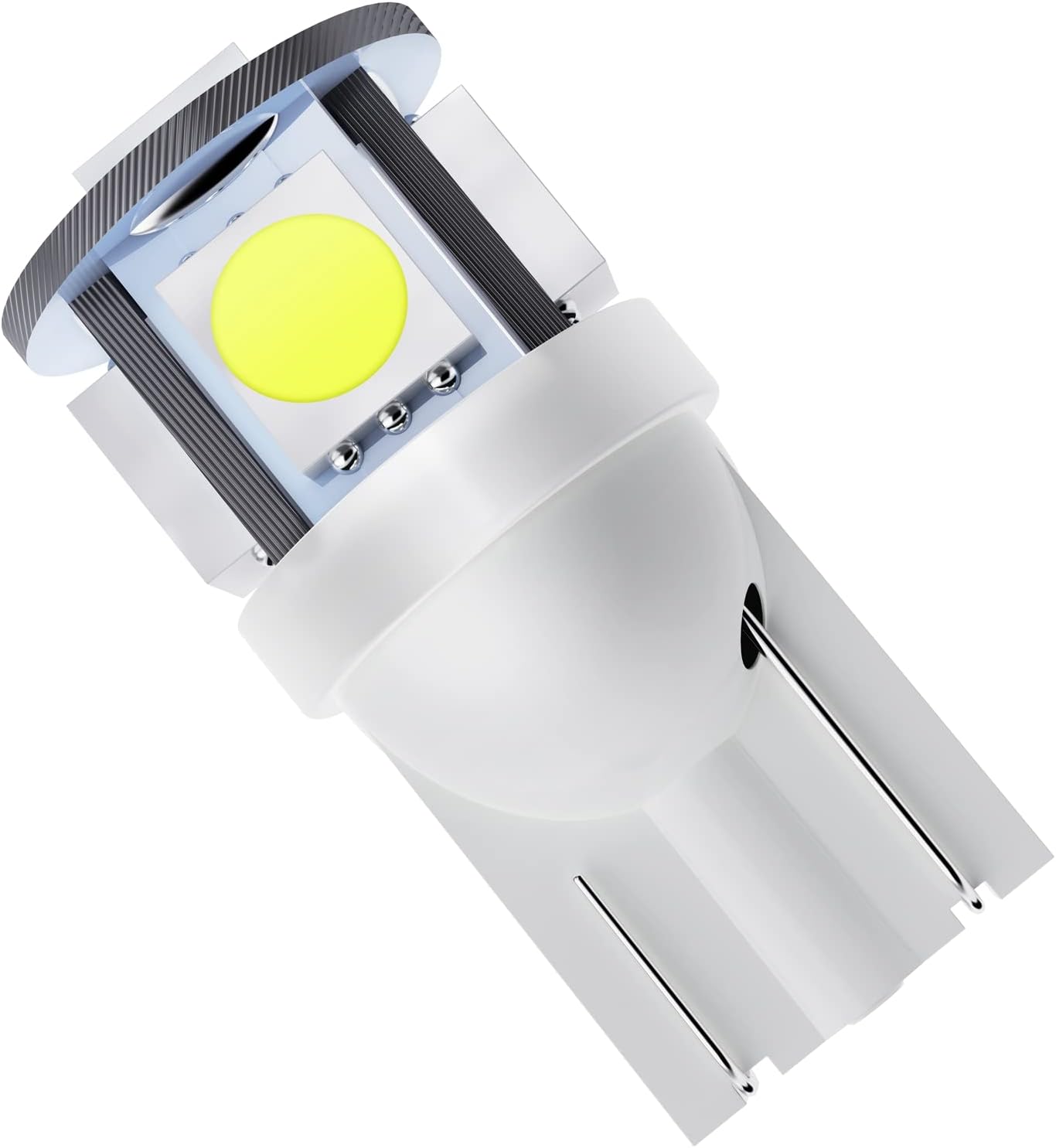 cciyu 194 Extremely Bright LED Bulbs 5-5050-SMD Light Lamp License Plate Light Lamp Wedge T10 168 2825 W5W White Pack of 2