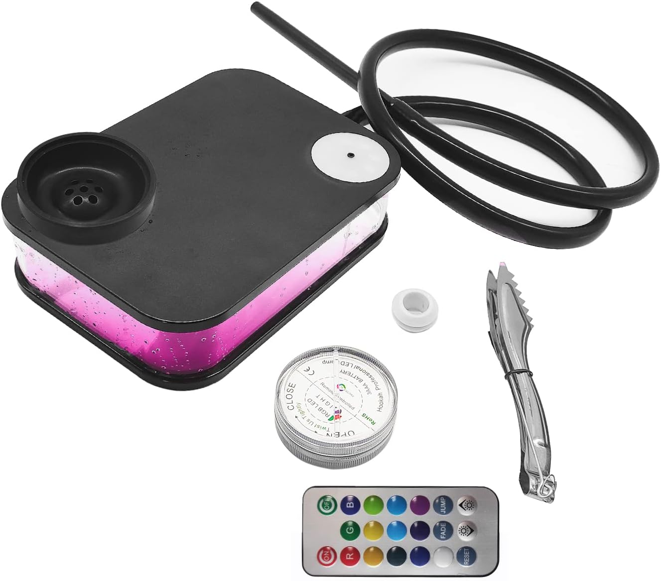 Hookah Hookahs Hookah set Book Acrylic Flat Box Hooka ，Portable Hookah Shisha with