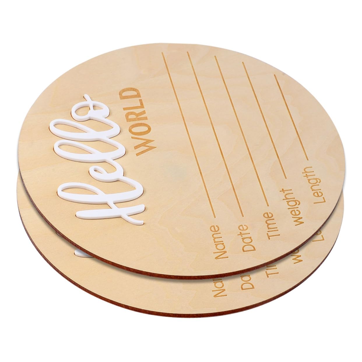 FAVOMOTO Newborn Photography Props Wooden Birth Announcement Sign Name Sign for Decor