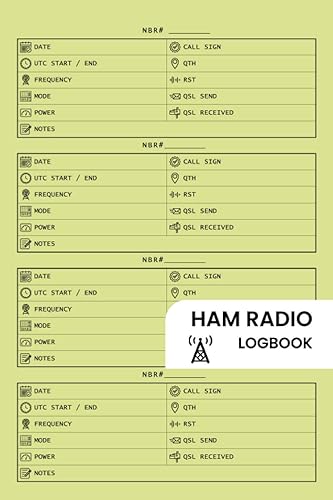 HAM Radio LogBook: Logbook Journal Notebook For Amateur Radio Operator