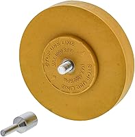 Vista 1 de TCP Global Rueda de goma con adaptador de taladro, rueda para quitar calcomanías, herramienta de eliminación de rayas, herramienta de eliminación