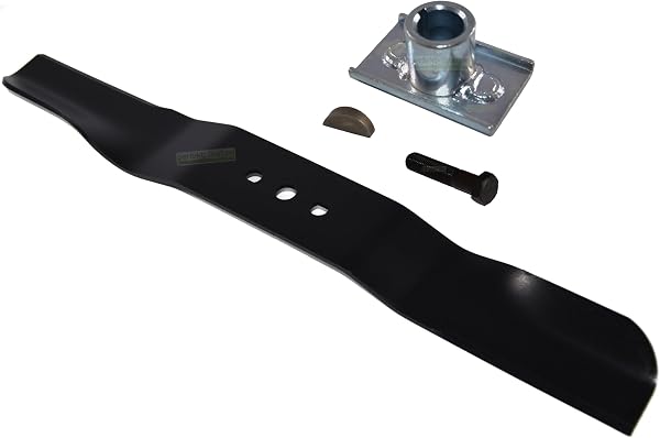 Lame de tondeuse 53 cm en acier trempé 50CrV4, kit complet avec support, cale et vis